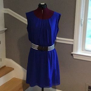 NEW Royal Blue chiffon dress with belt